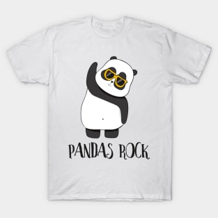 Pandas Rock! Funny Cute Panda T-Shirt